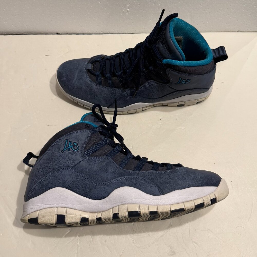 Nike Air Jordan 10 Retro Los Angeles 310805-404 City Pack Ocean Fog Mens Size 12